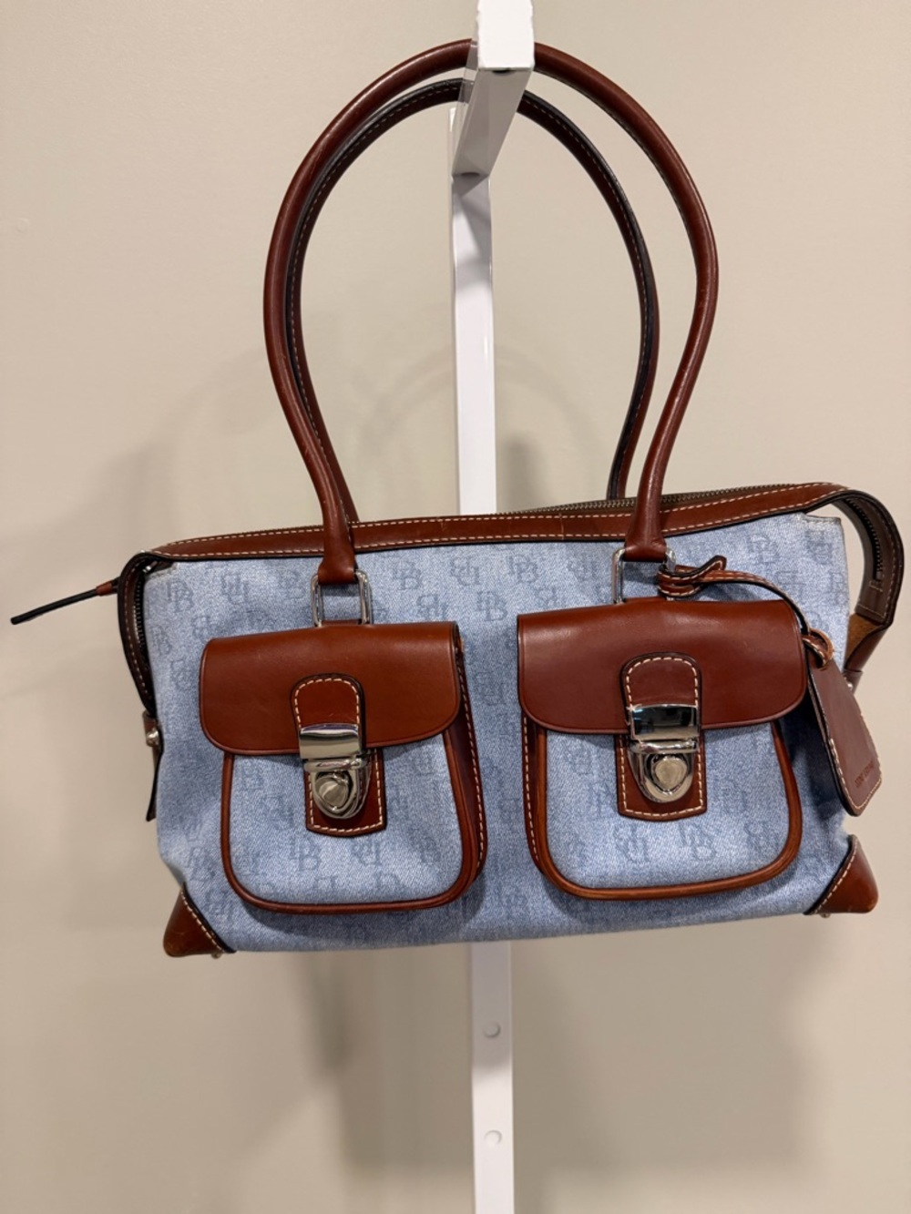 Dooney & Bourke monogram double pocket doctor satchel